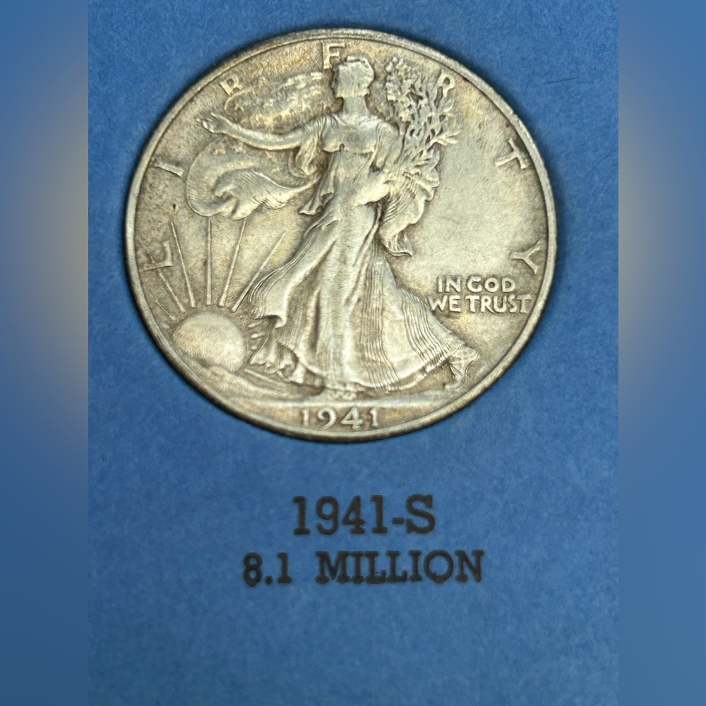 1941-S 50C (Regular Strike) Series: Walking Liberty Half Dollar